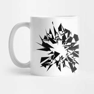 Geometric Abstract III Black and White Mug